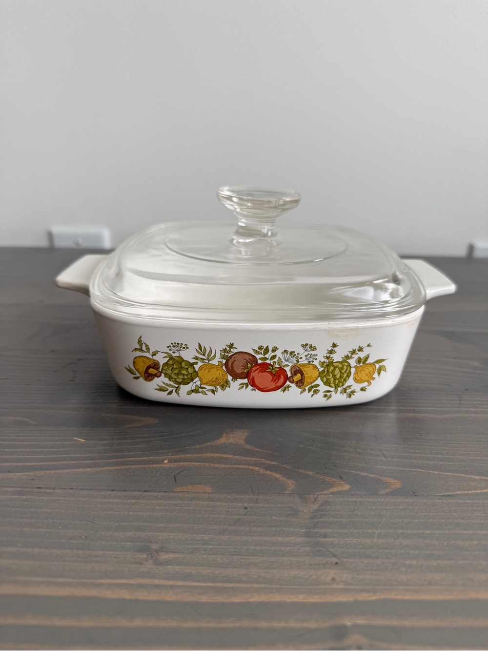 Vintage Corningware spice of life dish with glass Pyrex lid - Picture 4 of 14